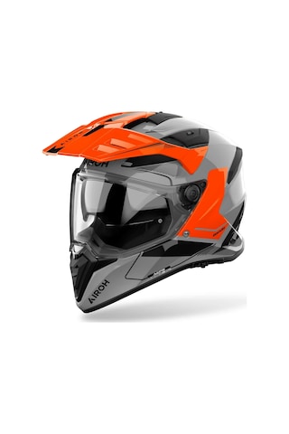 Airoh Bandit Tune Orange Gloss Kask Gri - Turuncu