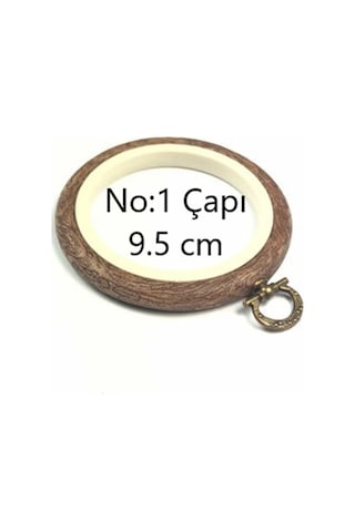 Nurge Ahşap Görünümlü Pano Kasnak Yuvarlak (Numara Seçenekli)