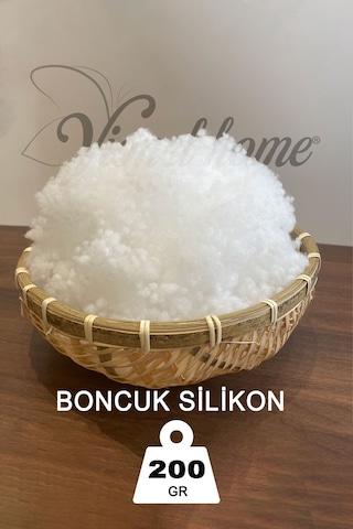 Vionel Home 1. Kalite %100 Boncuk Silikon Elyaf 200 G Beyaz, Yastık Oyuncak Dolgusu