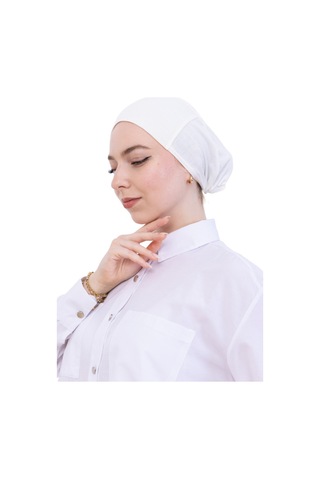 Modish Group Pratik Bone Pamuklu Tesettür İç Bone, Başörtüsü İçin Hazır Viskon Şapka, Namaz Günlük Kullanım İçin Krem