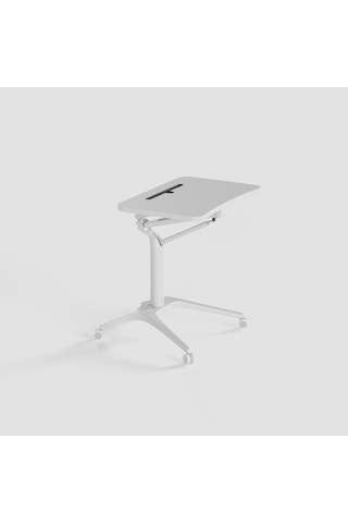 Karr Office D-FLEX-B Mobil Yükseklik Ayarlı Masa - Beyaz Tabla - Beyaz Ayak Beyaz