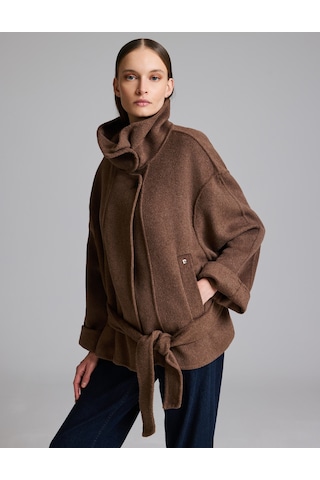 Pierre Cardin Kahverengi Yün Karışımlı Kaşe Mont 50329302-vr029