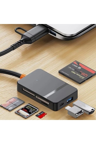 Microcase ALl4587 8 İn1 USB OTG SD/TF Type C USB 3.0 Çift Kart Okuyucu