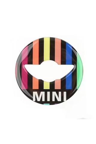 Mini Cooper F Serisi Uyumlu Direksiyon Göbeği Sticker Rainbow F56
