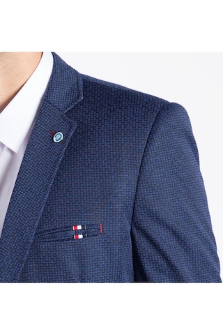 Sposo 5102 Dar Kalıp Örme Kumaş Lacivert Erkek Blazer Ceket Lacivert