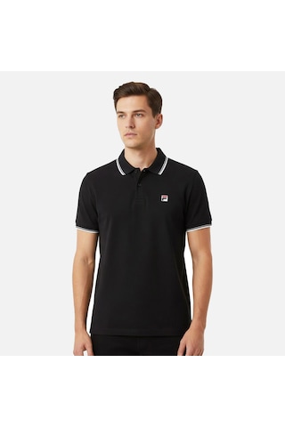 Siyah Fila Erkek Günlük Polo T-shirt Biella Tipped Fam1102.80010 siyah