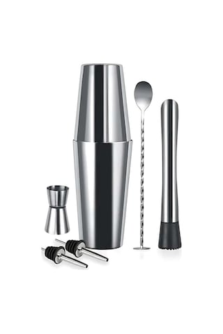 6 Parça lı Kokteyl Set Boston Shaker 750ml