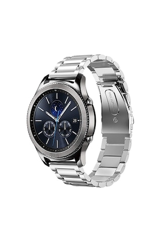 Galaxy Watch 46mm 22mm Uyumlu Krd-04 Metal Mkst Kordon-gümüş