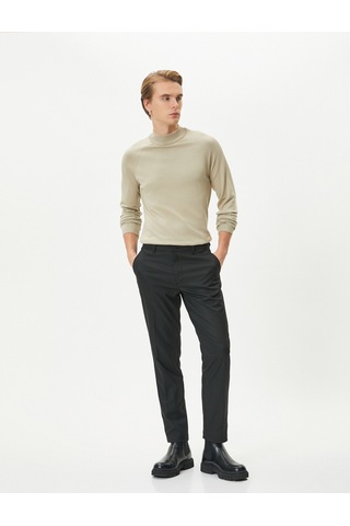 Koton Yarım Balıkçı Yaka Kazak Slim Fit Triko Uzun Kollu Bej 4wam70120ht 4WAM70120HT057 Ekru