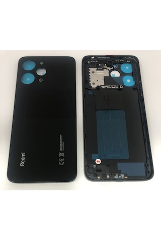 Xiaomi Redmi 12 Kasa Arka Kapak Pil Kapağı. - Siyah