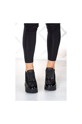 Erkan Saçmacı Tatyana Siyah Taşlı Gizli Dolgu Günlük Ayakkabı Siyah