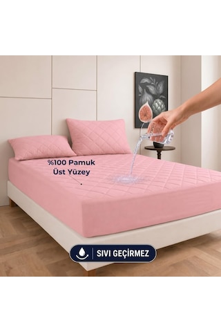 Kapitone Sıvı Geçirmez Yatak Koruyucu Fitted Alez Çarşaf 100 Pamuk 160x200 Diğer