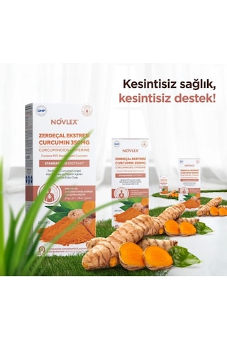 Novlex Curcumin Turmeric Ve Piperin Eki İçeren Takviye Edici Gıda 250 ML