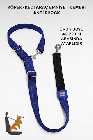Evcil Hayvan Araç Emniyet Kemeri Köpek Emniyet Kemeri Araba Oto Aksesuar Kedi Köpek Emniyet Kemeri Lacivert-tek Ebat Diğer