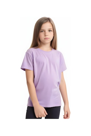 Fyk Kids Kız Çocuk Yuvarlak Yaka Penye T-shirt Lila