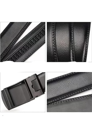 Otomatik Tokalı Deliksiz Klasik Erkek Kemeri Siyah