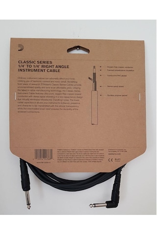 Planet Waves Pwcgtra10 Gitar Kablosu 10 Inch Aksesuar - L Jak Sağ Açılı Konnektör, Oksijensiz Bakır İletken, Gürültü Korumalı Yapı