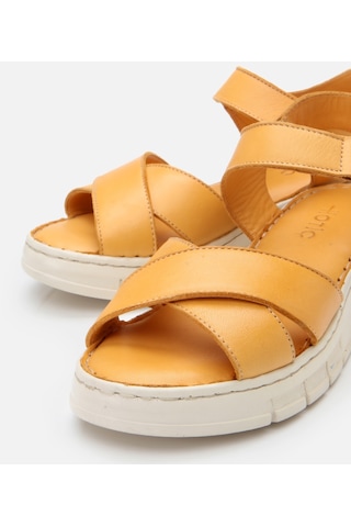 Hotiç Kadın Deri Sarı Ayarlanabilir Comfort Sandalet 01sah306860a350 Hardal-mustard Hardal