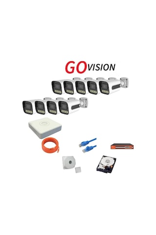 9'lu 4mp 4k Ultra Hd Ip Güvenlik Kamera Seti Gece Görüşlü, Dış Mekan Uyumlu -120854