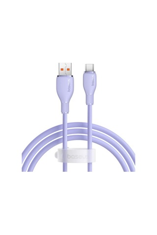 Pudding Hızlı Şarj Özellikli Type-c Kablo 100w, 1.2 Metre, Mor Diğer
