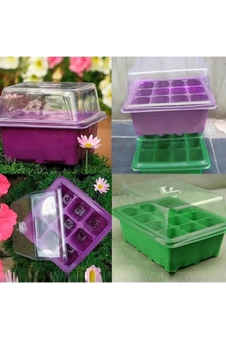 Symbee Yeşil 9 Lü Tohum Fide Kabı, Ev Bahçesi İçin Yüksek Çimlenme Oranı, Tohumluk Fide Tepsisi