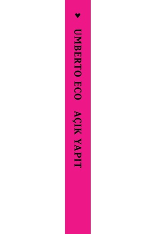 Açık Yapıt -  Umberto Eco - Can Yayınları