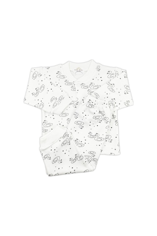 Sema Baby Sevimli Kuğu Bebek Pijama Takımı Siyah