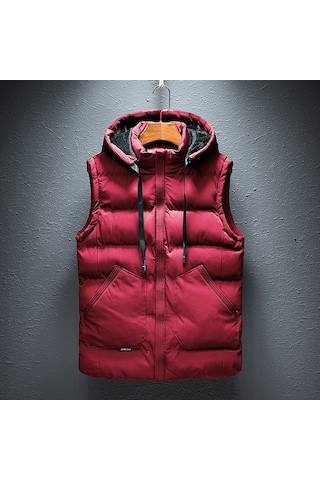 Yeni Erkek Sonbahar Ve Kış Pamuklu Yelek Yeşil