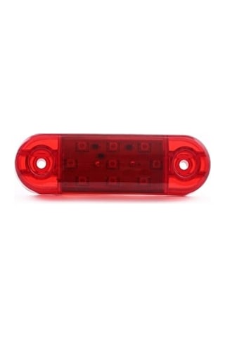 Ahmet Otomotiv Tombul Parmak Led 9 Ledli Kırmızı 10 Adet 12/24v