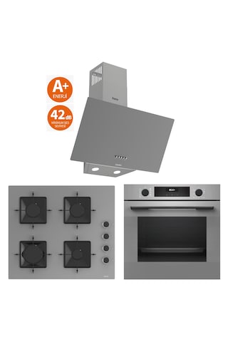 Bosch & Ferre 42 DB HUA717BN0T - SS208 - D088-SA Antrasit 3 Lü Ankastre Set
