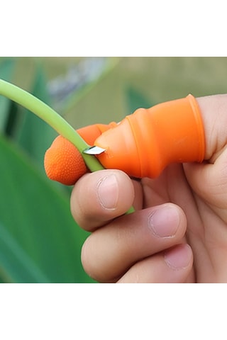 Buffer Silikon Parmak Koruyucu Meyve Toplama Aracı Bahçe Kesme Bı N11.6155