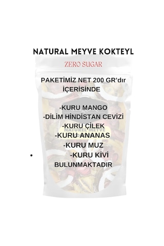 Selkur Karışık Kuru Meyve Natural Meyve Kokteyl 200 G