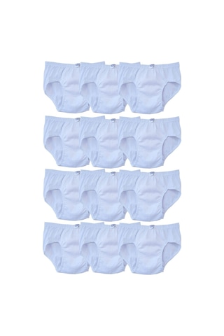 Seher Yıldızı Erkek Çocuk Slip Külot Beyaz 12 Li Paket