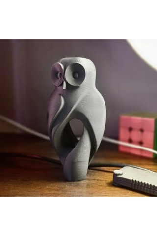 Gizemli Baykuş Heykeli - Modern Dekoratif Obje 13 Cm.3d Baskı Sanatı