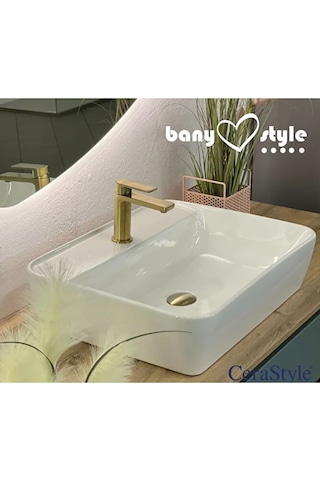 Cerastyle One Lavabo 55x45 Cm Batarya Delikli A