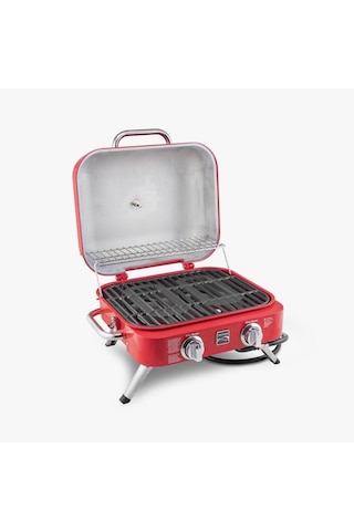 Kenmore Masa Üstü Gazlı Barbekü Kırmızı Kırmızı