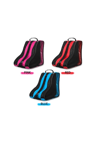 Vkemall Mavi Paten Çantası, 3 Bölmeli Büyük Kapasiteli, Paten Ve Aksesuarları Taşımak İçin Oxford Kumaş Çocuk Sırt Çantası Mavi