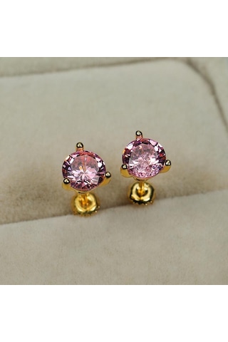 Yeşil Zarif 1.25ct Birthstone Martini Saplama Küpe 18 K Altın Yuvarlak Kesim Spiral Saplama Küpe Kadınlar Için Doğa Taş Düğün Güzel Takı