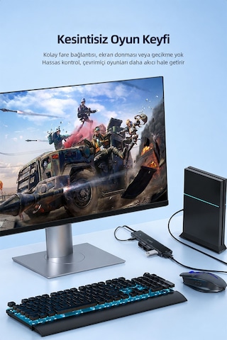 4 Port Usb 3.0 Hub Çoklayıcı, Type-c Güç Girişli 5gbps Veri Aktarım Destekli Usb Çoğaltıcı, Notebook Pc Klavye Mouse Usb Bellek Harici Disk Uyumlu Z418c