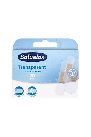 Salvelox Transparent 20li Şeffaf Su Geçirmez Yara Bandı