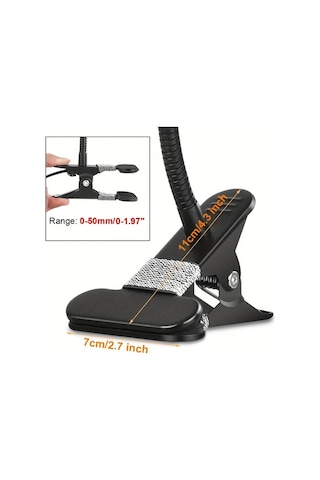 Willowhaven Siyah 5v Usb Led Büyüteçli Lamba, 5 Renk, 10 Parlaklık, Mengeli