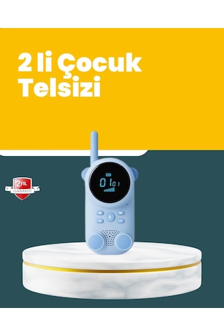 Lcd Ekranlı Çocuk Telsizi İki Yönlü Ses, 1-3 Km Çekim Mesafesi -