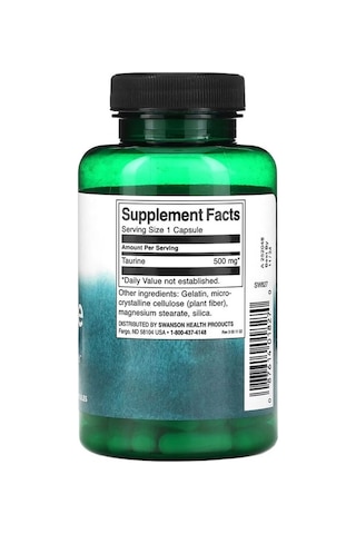 Taurin, 500 Mg, 100 Kapsül.usa Vers.