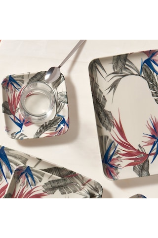 GÜRAL KANSAS 33 PARÇA 6 KİŞİLİK KARE BONE KAHVALTI TAKIMI - 1967 Çok Renkli