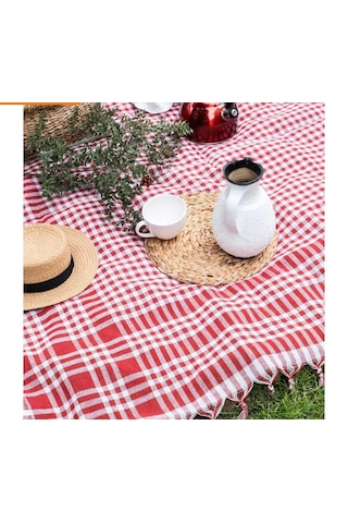 Çok Amaçlı Sofra Bezi & Piknik Örtüsü & Masa Örtüsü Ekose Pötikare Desenli Kırmızı Çok Amaçlı Sofra Bezi & Piknik Örtüsü & Masa Örtüsü Ekose Pötikare Desenli Kırmızı
