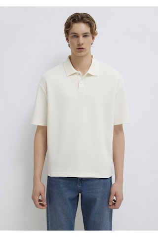Mavi - Ekru Polo Tişört 0613177-70056 Ekru