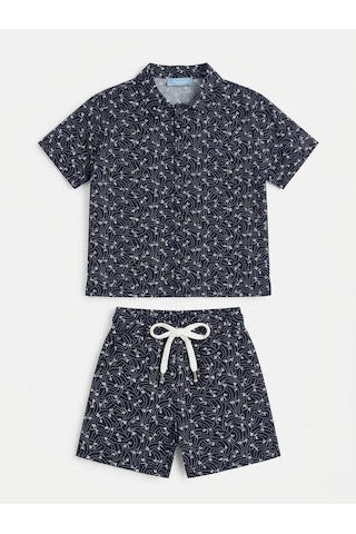 Baby Lory Kids Store Dokuma Gömlekli Takım Lacivert