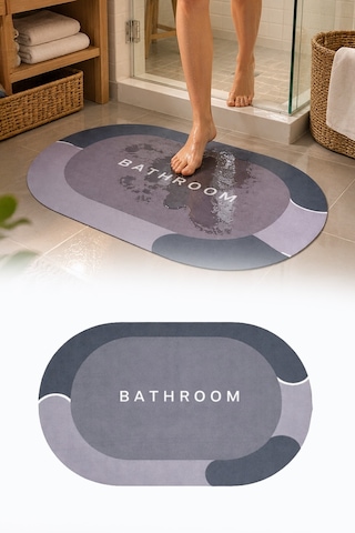 Sihirli Su Emici Kaydırmaz Banyo Paspası Ayak Matı Kaymaz Tabanlı Abdest Paspası 3,5 Mm Diğer
