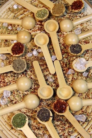 Porselen Diyarı Bambu Baharat Kaşığı Ve Ölçek Kaşığı, Bambu Reçel Bal Kaşığı 12 Adet Genel
