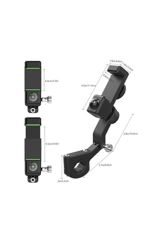 Motosiklet Küresel Pusula Telefon Tutucu, Işıksız Gidon Yeşil Yeşil